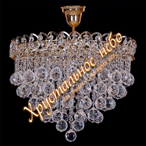 Капель лепесток 5 ламп камень Шар-40